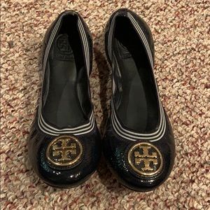 Tory Burch Navy Flats